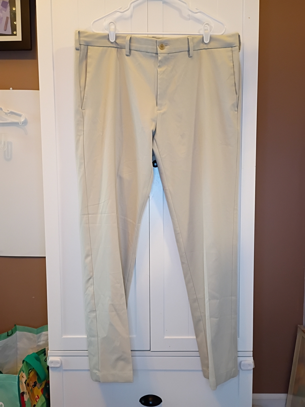 Haggar Men's Chinos in Light Beige